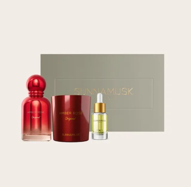 Sunnamusk Amber Rose presentkit EDP olja ljus ananas