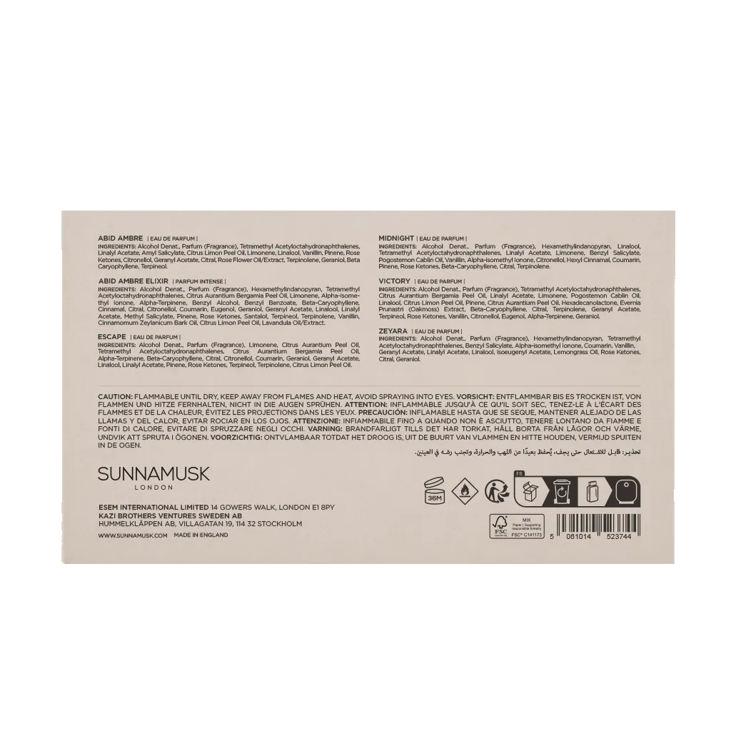 Sunnamusk Persona provkit parfym 6x1,5ml frukt