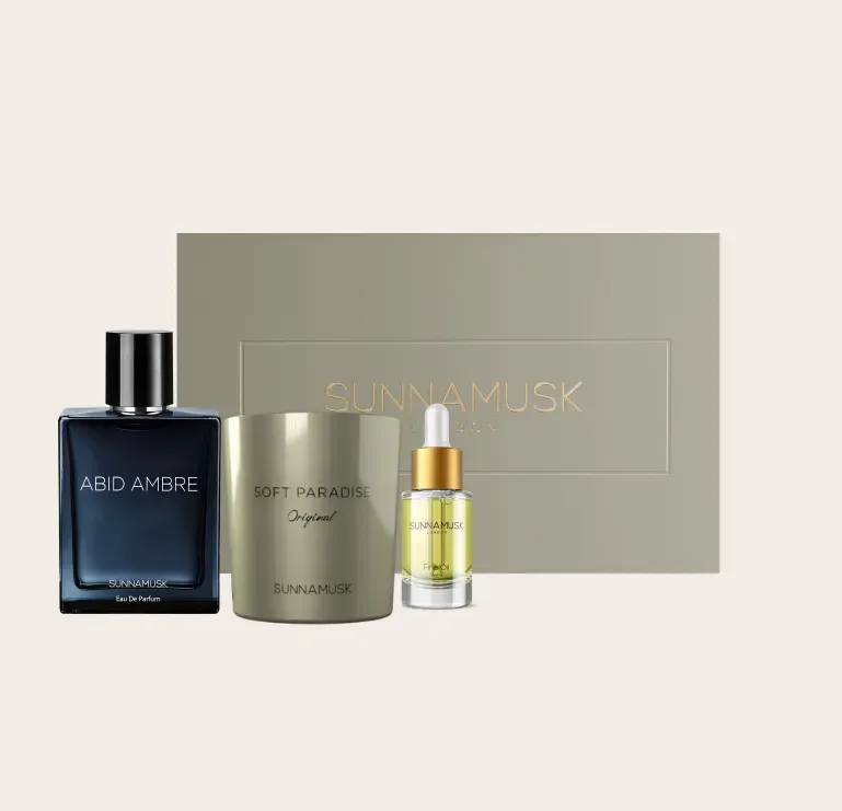 Sunnamusk Abid Ambre presentkit parfym olja ljus