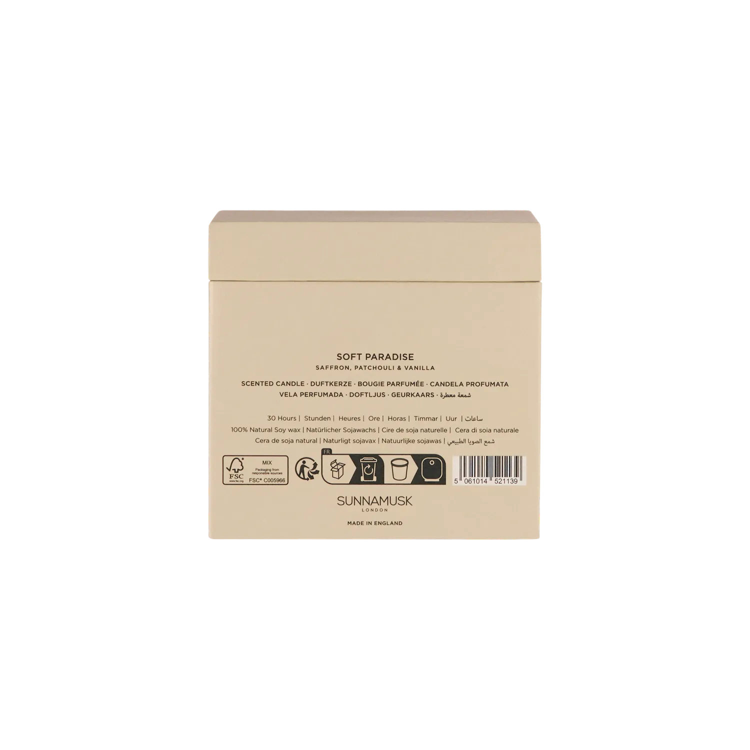 Sunnamusk Soft Paradise doftljus 150g vanilj
