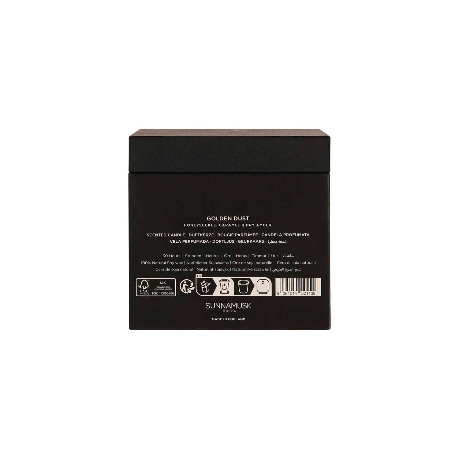 Sunnamusk Golden Dust doftljus 150g vanilj