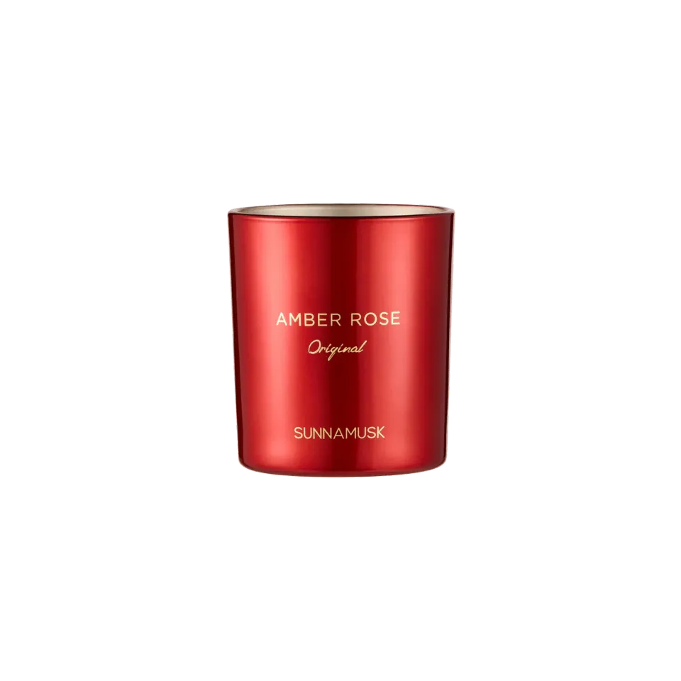 Sunnamusk Amber Rose doftljus 150g rosenljus