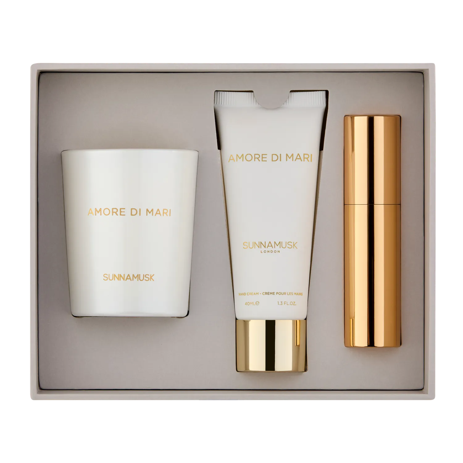 Sunnamusk The Amore Edit presentkit parfym ljus kräm