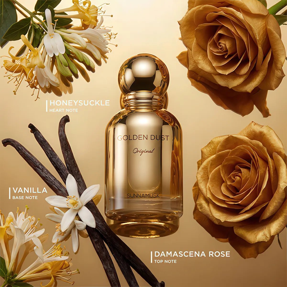 Sunnamusk Golden Dust eau de parfum 100ml vanilj